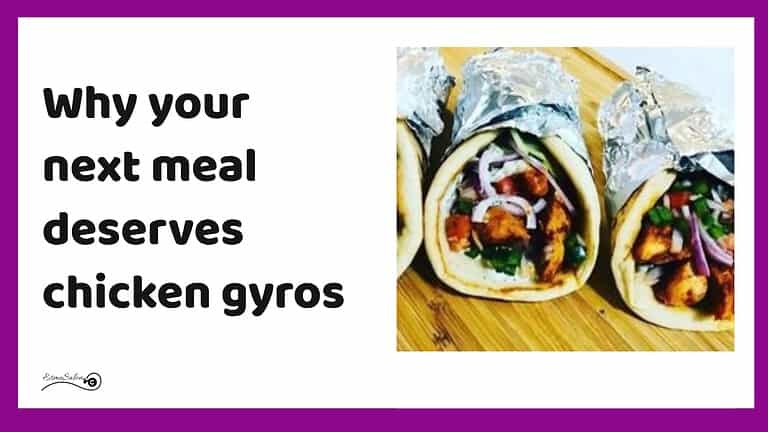 an image of 3 Chicken Gyros wrapped in tinfoil