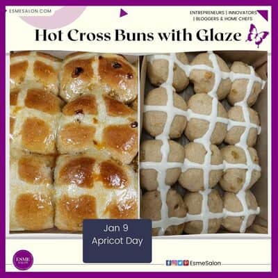 Hot Cross Buns with Glaze