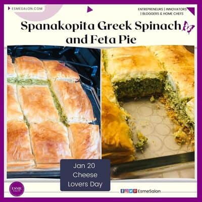 Spanakopita Greek Spinach and Feta Pie