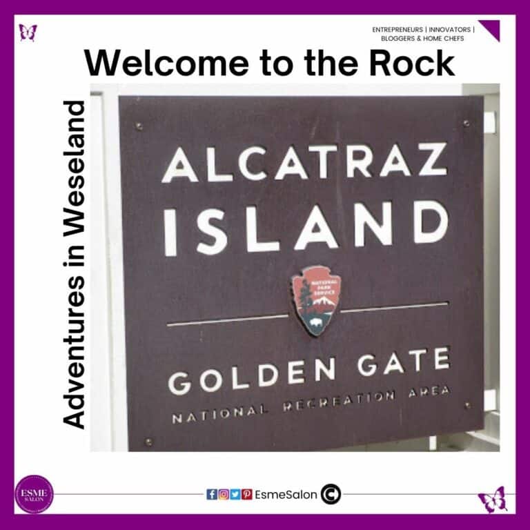 an image of a plaque of Alcatraz Island - Golden Gate