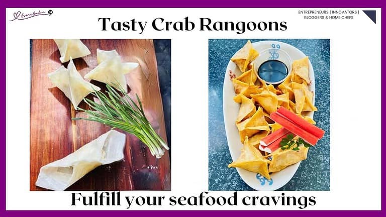 an image of Crab Rangoons in the making and served on a platter