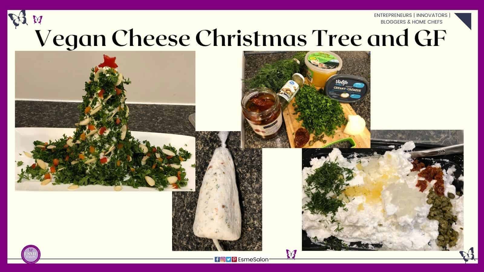 Vegan Cream Cheese Christmas Tree