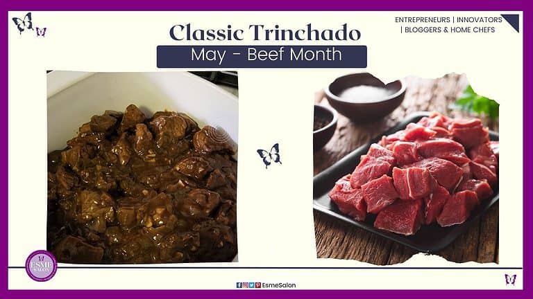 an image of a Classic South African Cubed Beef dish called Classic Trinchado