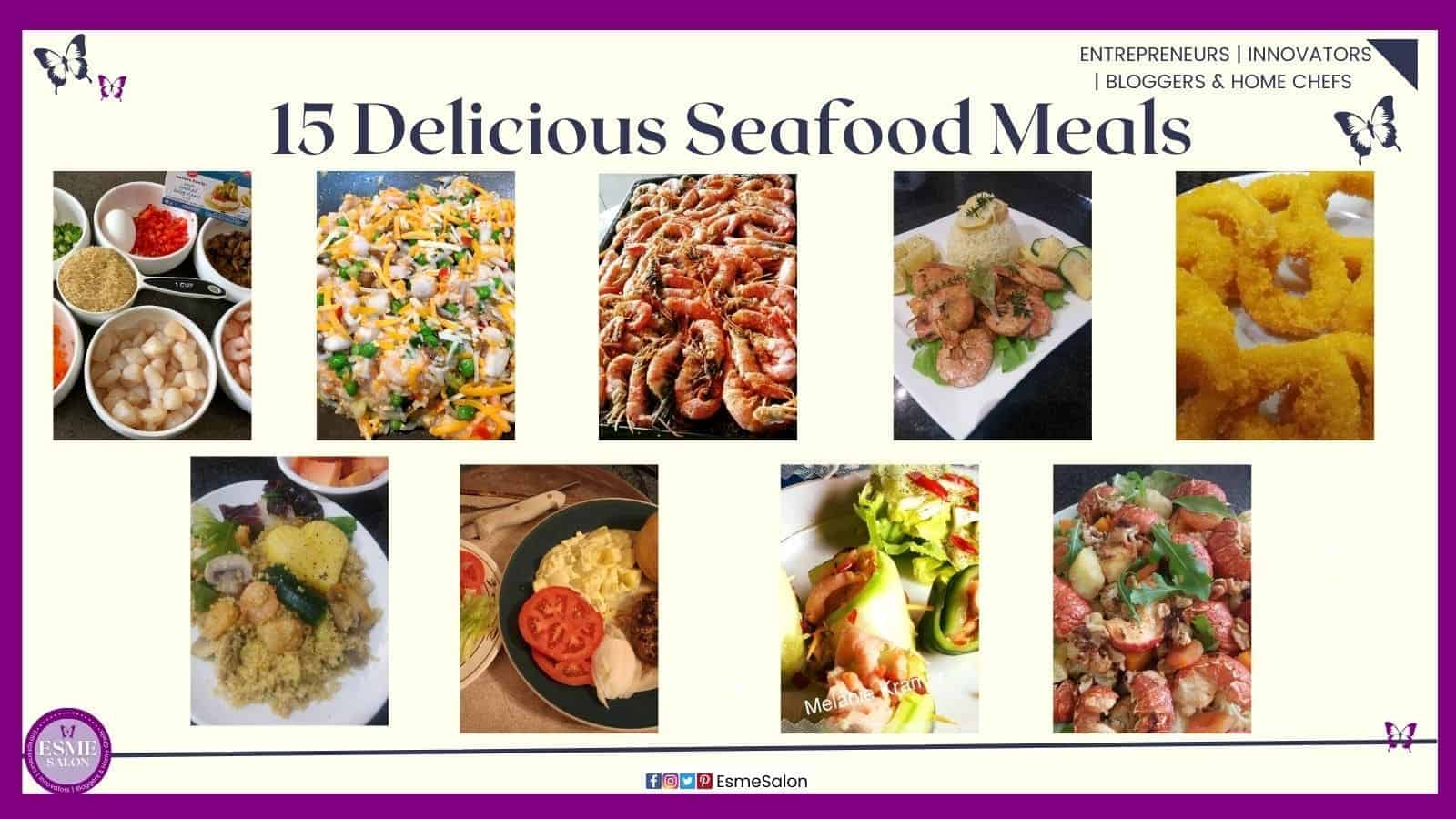 an collage image of the The BEST 15 Seafood Dishes