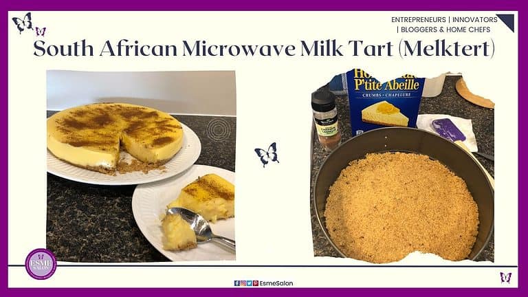 South African Microwave Milk Tart (Melktert)