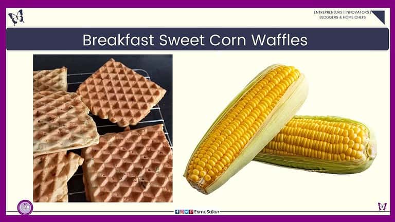 an image of a Breakfast Sweet Corn Waffles but used as a slice of sandwich