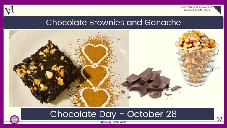an image of a single cube of Chocolate Brownies with Ganache and topped with nuts