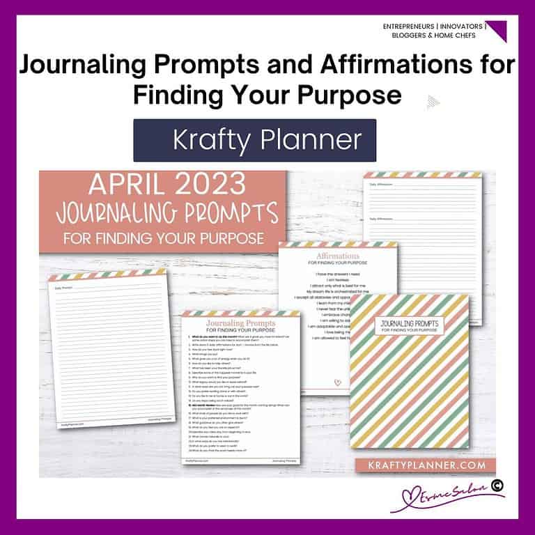 an image of Journaling Prompts and Affirmations for Finding Your Purpose