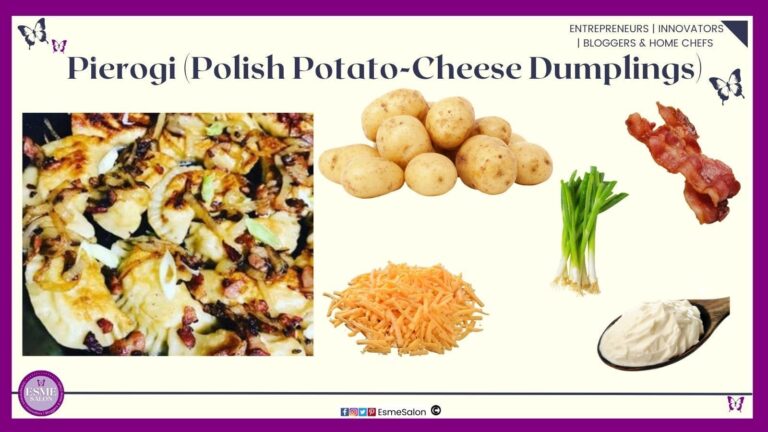 an image of a plate filled Pierogi (Polish Potato-Cheese Dumplings)