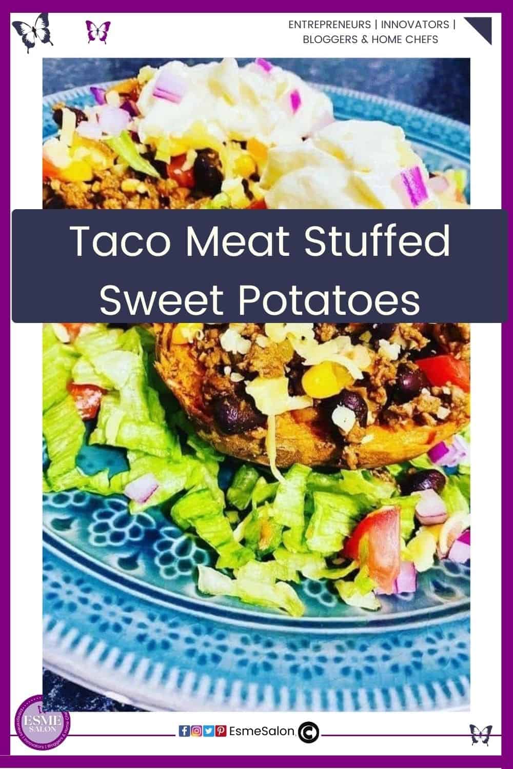 Taco Meat Stuffed Sweet Potatoes