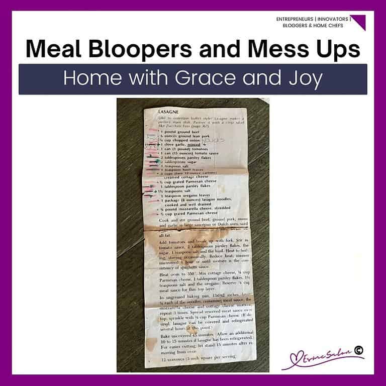 an image of a handwritten recipe on a piece of paper and well used with stain marks and all