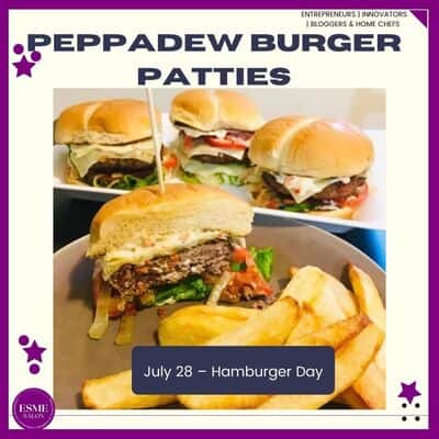 an image of a Peppadew Burger Pattie on a bun