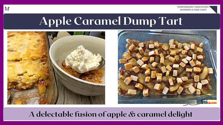 an image of an Apple Caramel Dump Tart in the making