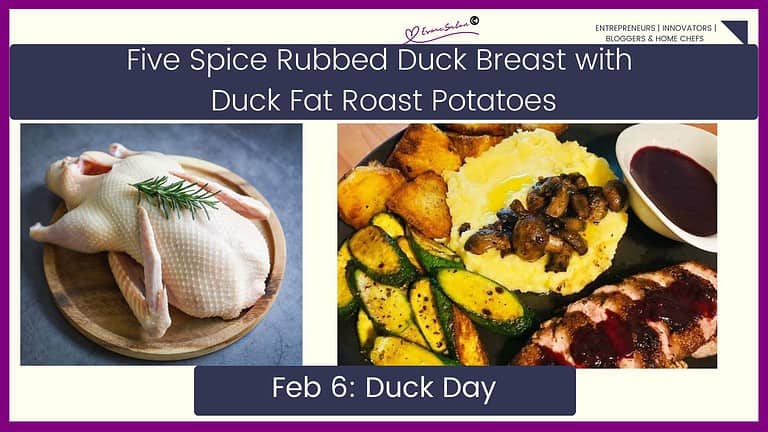 an image of Five Spice Rubbed Duck Breast and Duck Fat Roast Potatoes