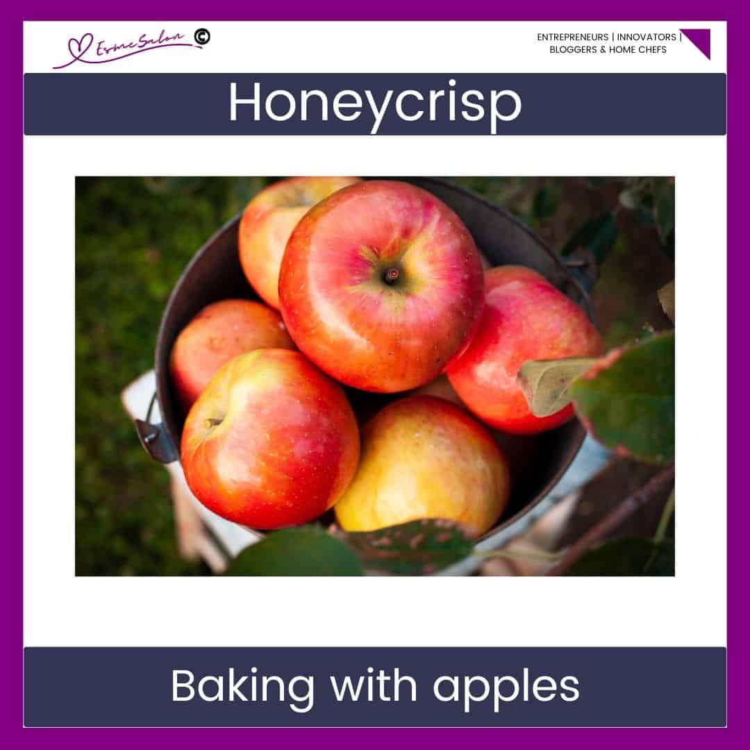 an image of 6 Honeycrisp Apples in a bucket