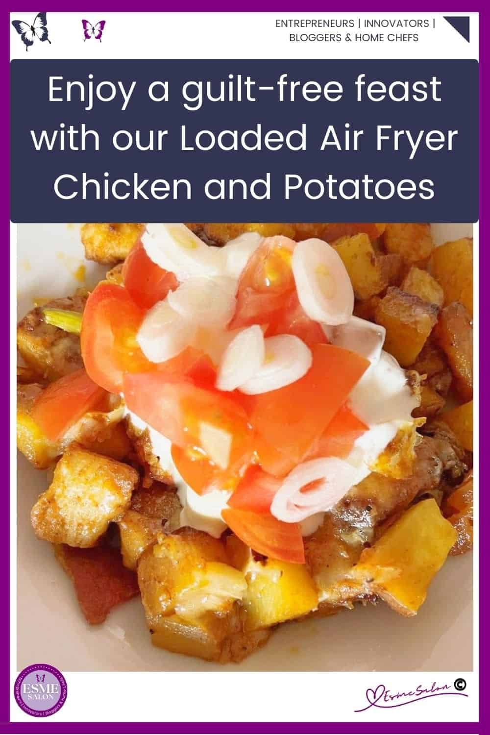 an image of Loaded Chicken and Potatoes prepared in the Air Fryer