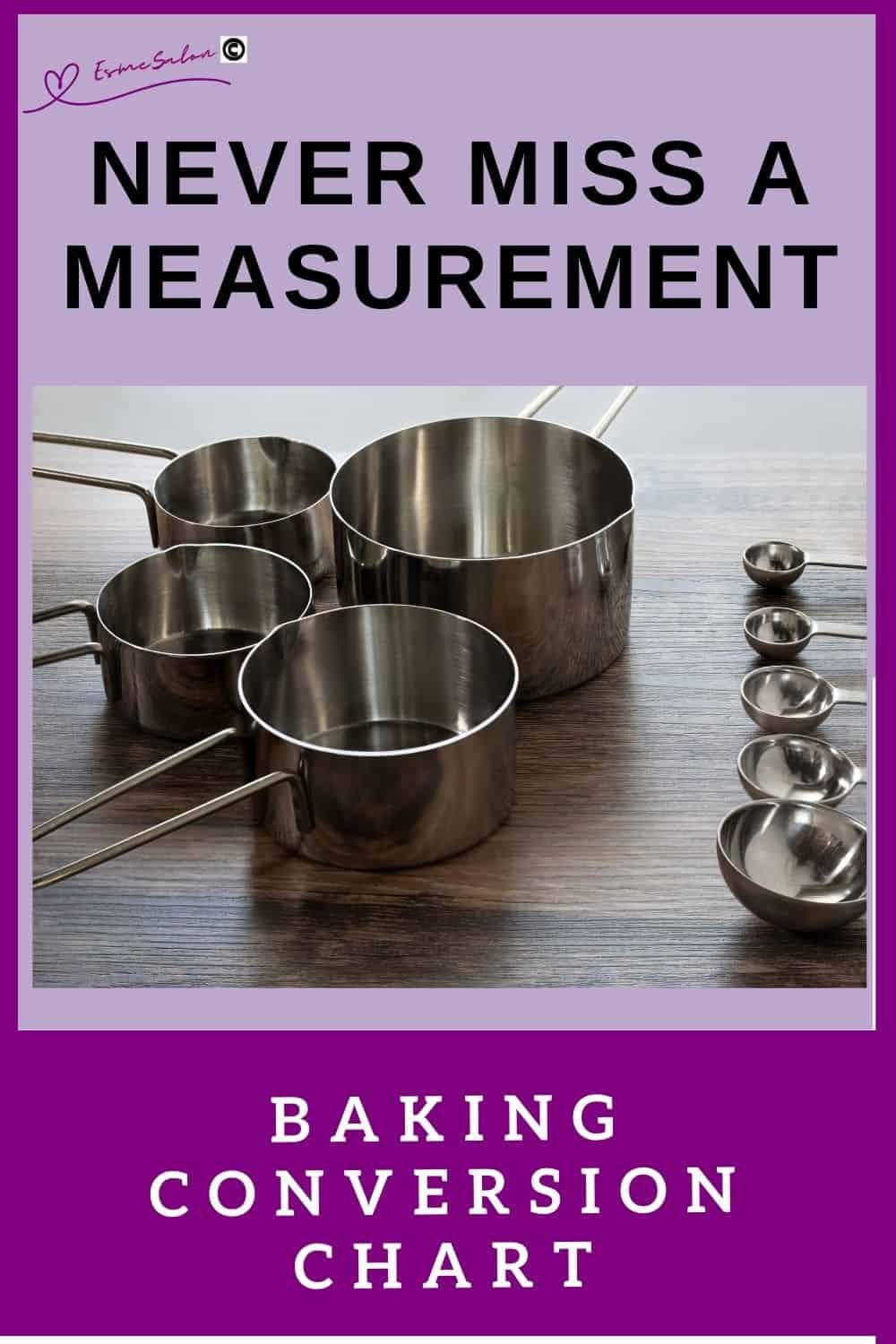 an image of metal measuring cups and spoons
