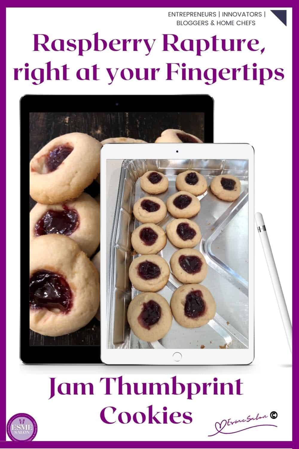 an image of Raspberry Jam Thumbprint Cookies