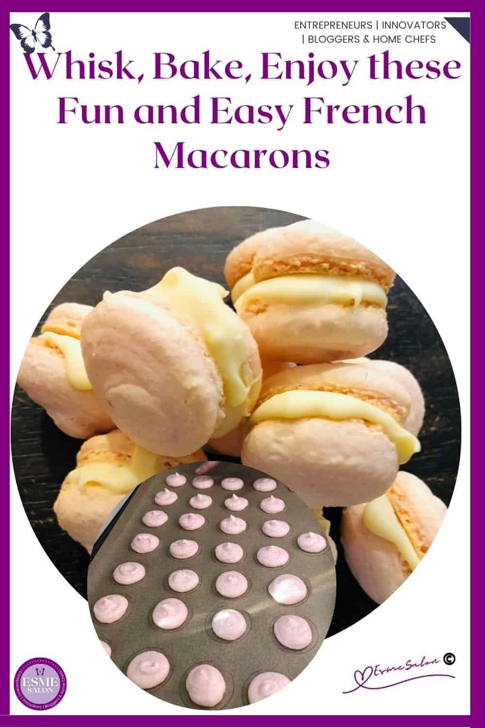 an image of pink French Macarons