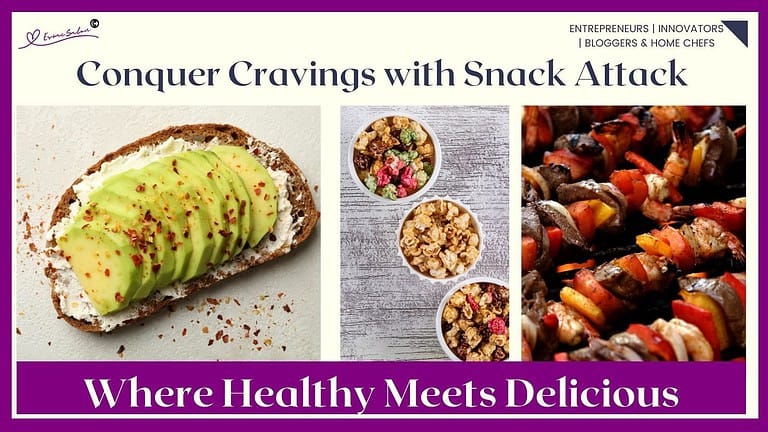 an image of avo on brown bread, nuts and kebabs