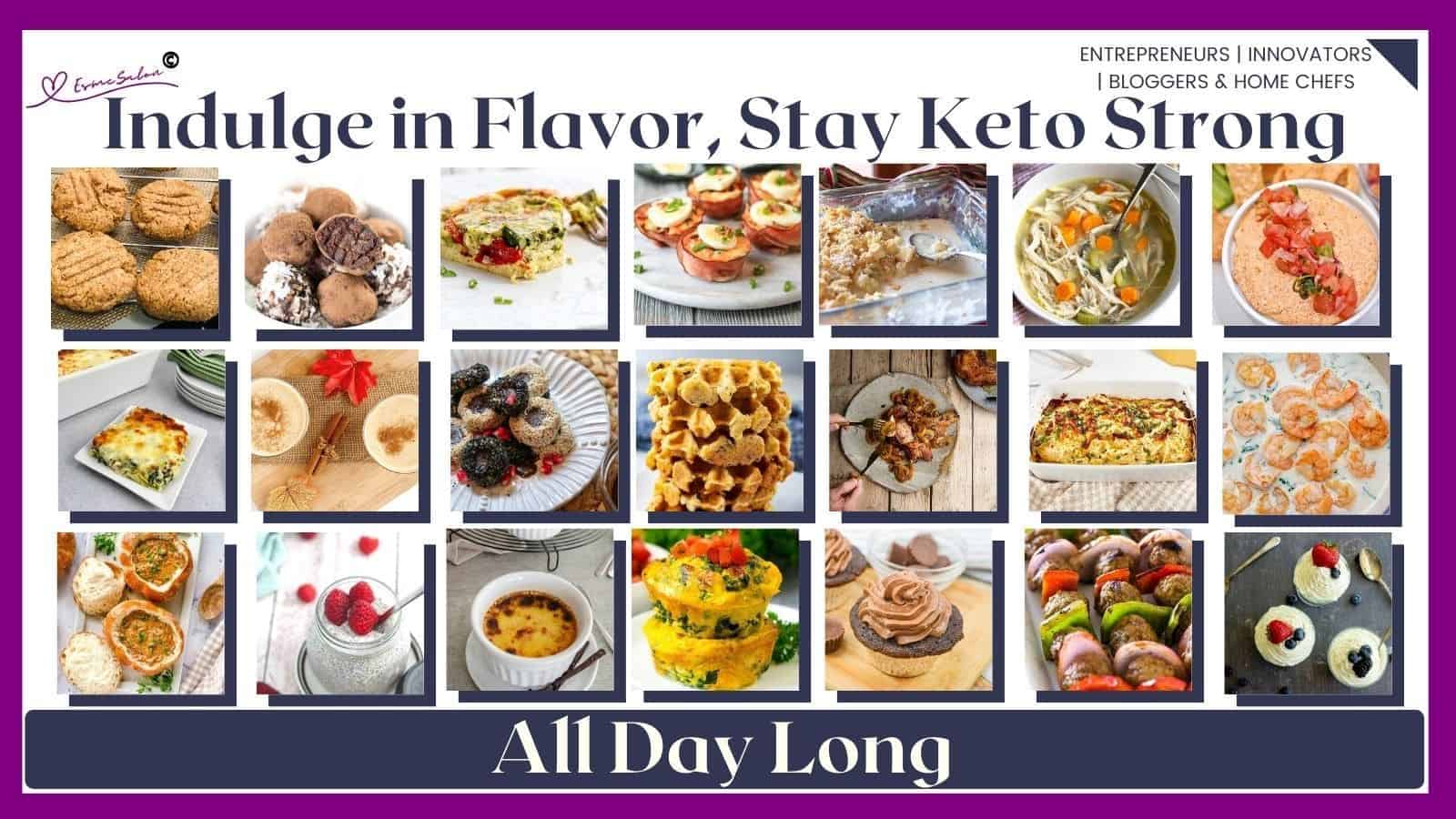 an image of 21 different Keto recipes