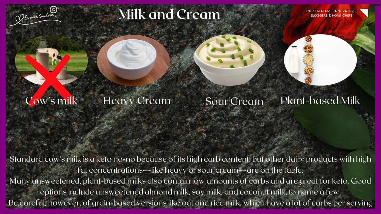 an image of Keto-Friendly Milk and Cream