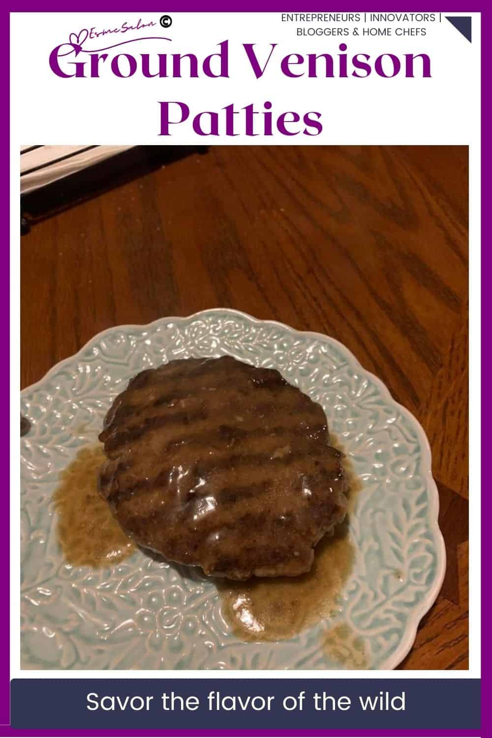 an image of Ground Venison Patties plated