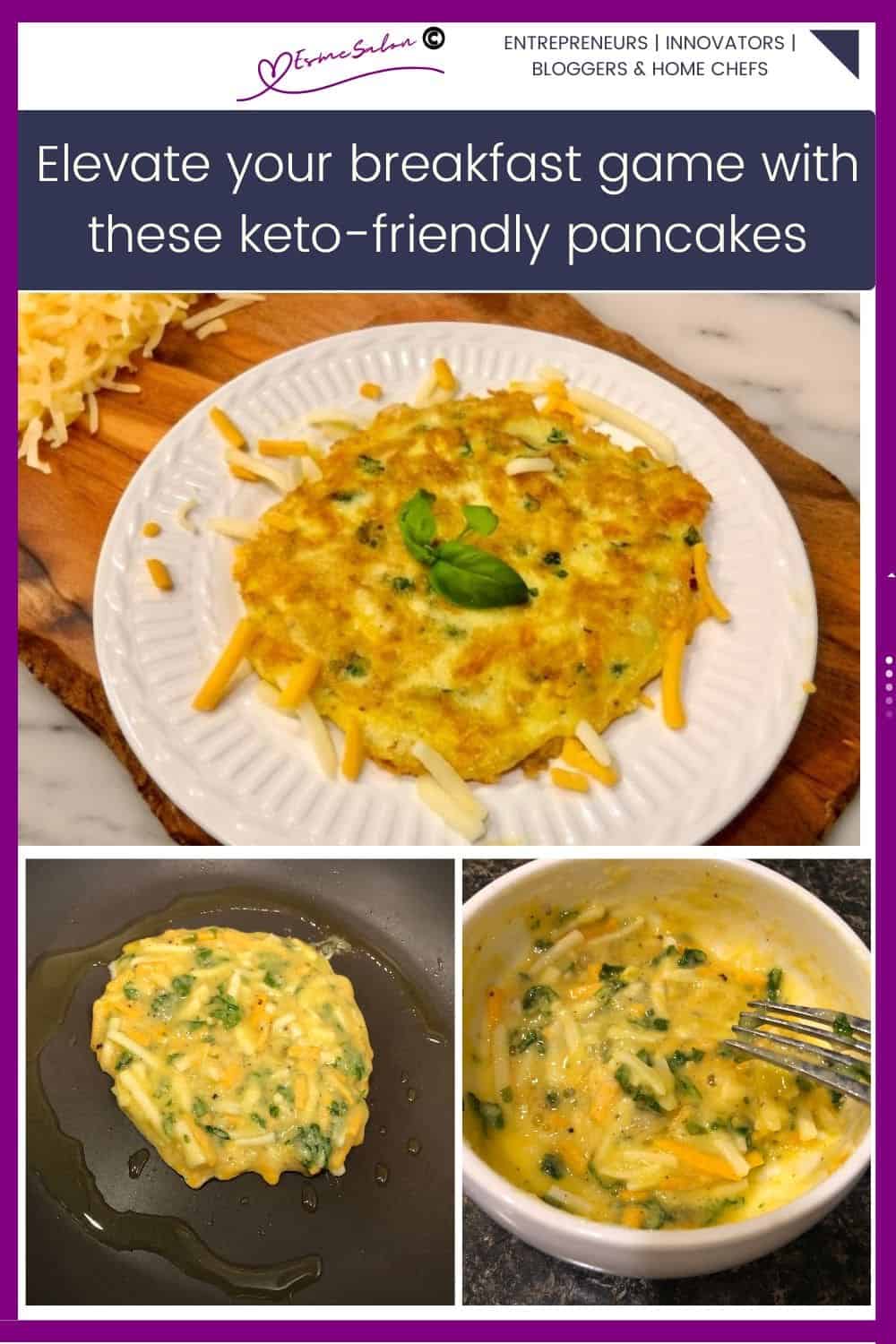 an image of Keto Cheddar Cheese Pancakes