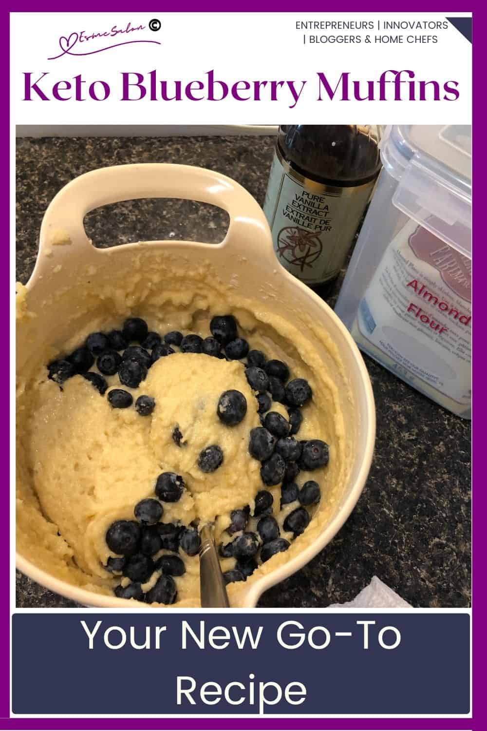 an image of Keto Blueberry Muffin batter