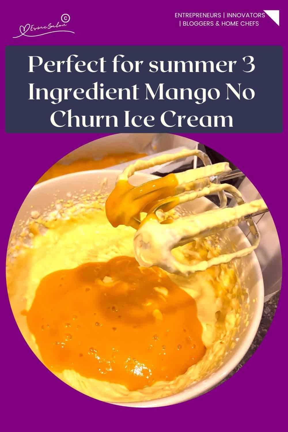 an image of Mango Vegan 3-ingredient No Churn Ice Cream in the making