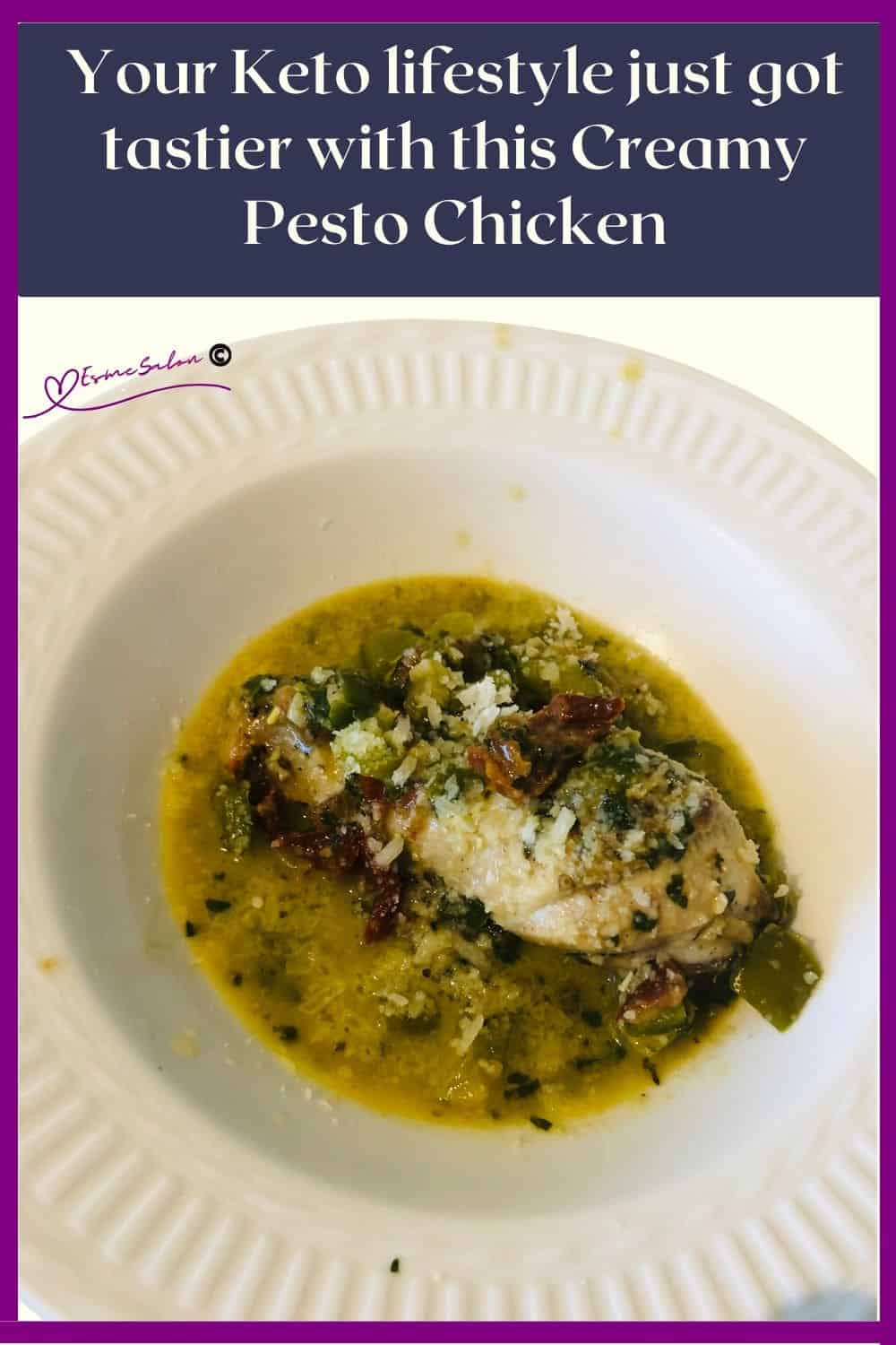 an image of Keto Creamy Pesto Chicken
