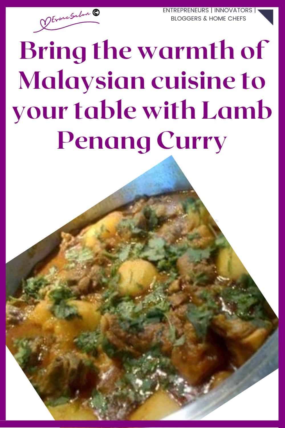 an image of a pot of Lamb Penang Curry (Sweet & Sour Curry)