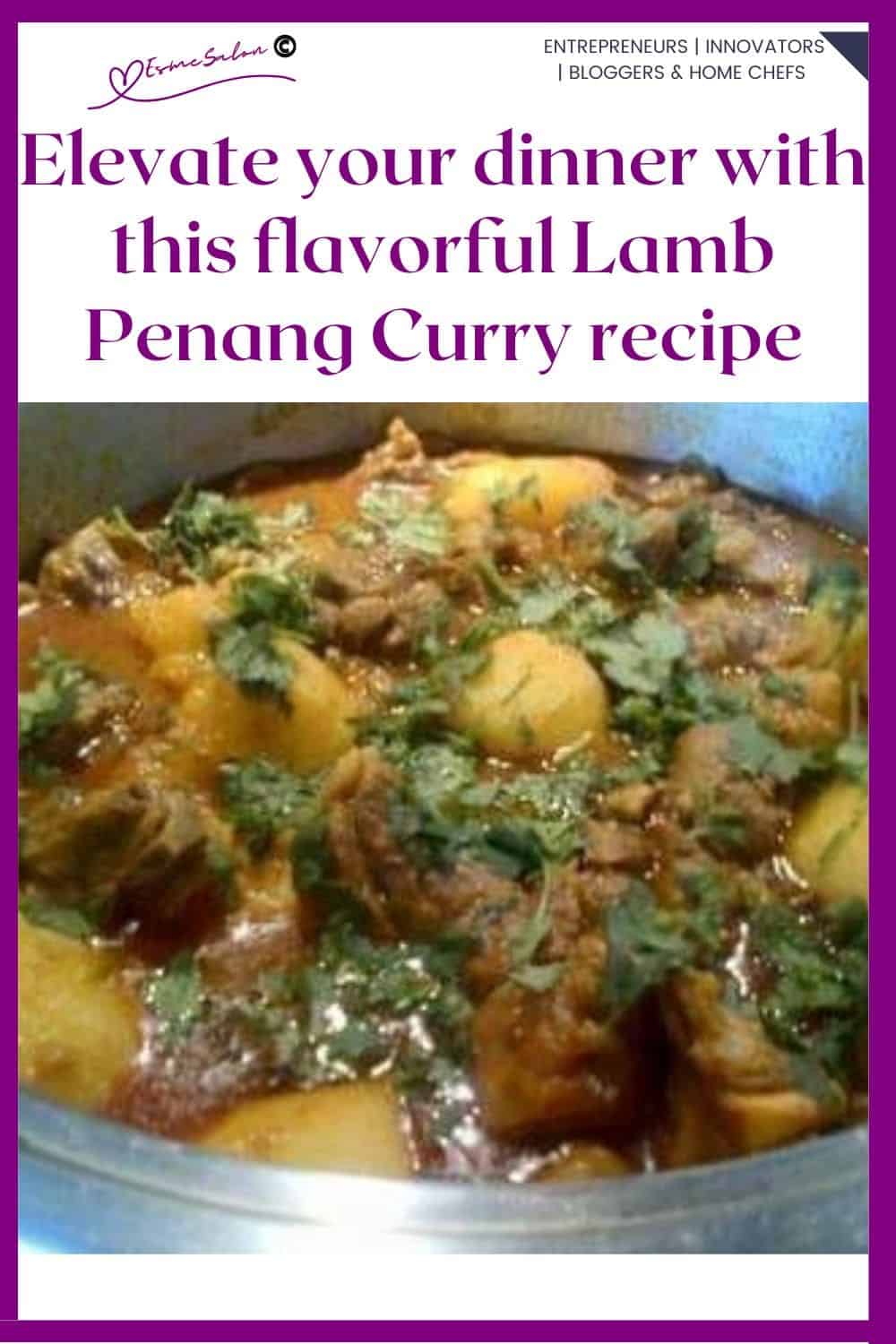 an image of a pot of Lamb Penang Curry (Sweet & Sour Curry)