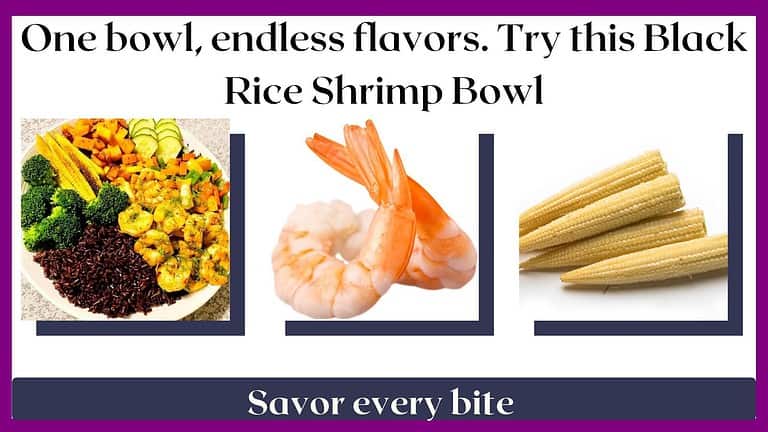 an image of a Black Rice Shrimp Bowl