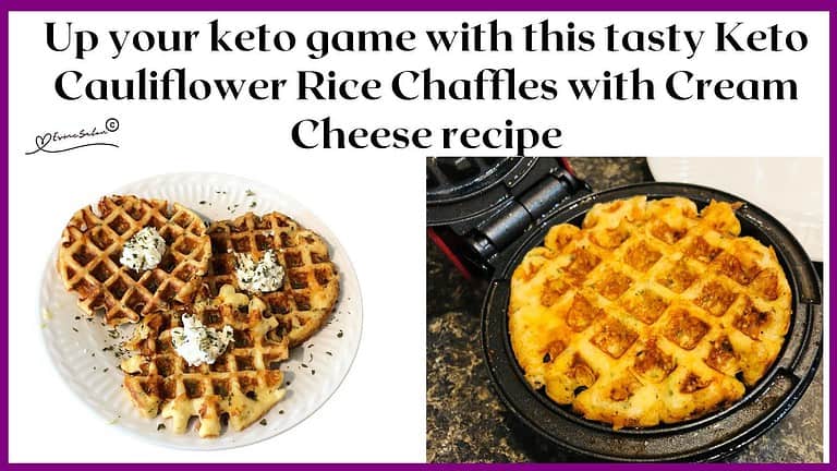 an image of 3 Keto Cauli-Rice Chaffles with Cream Cheese