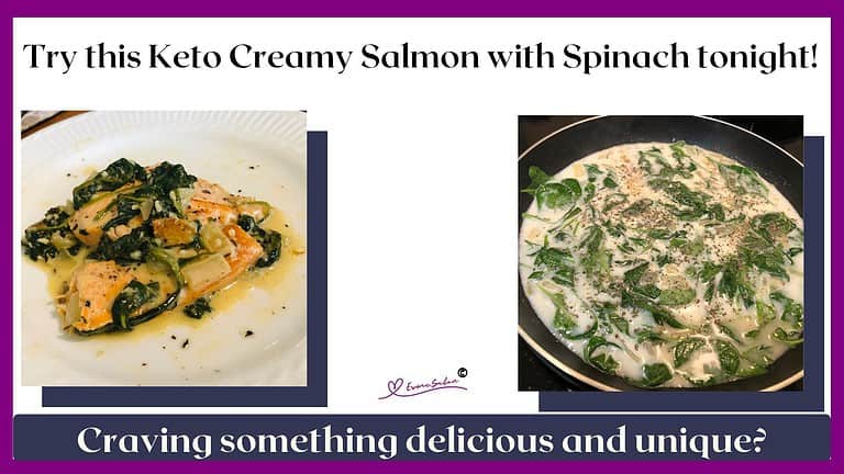 an image of Keto Creamy Salmon with Spinach