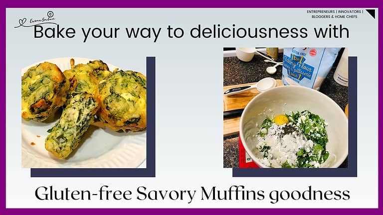 an image of 4 Spinach Cheesy Savory Muffins