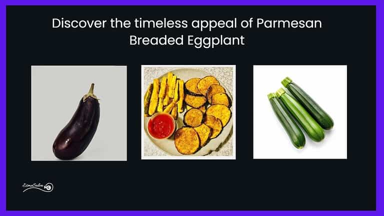 an image of a plate of Parmesan Breaded Eggplant slices and zucchini chips