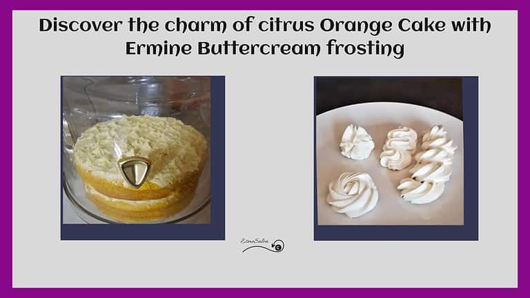 an image of a white cake: Orange Cake with Ermine Cream