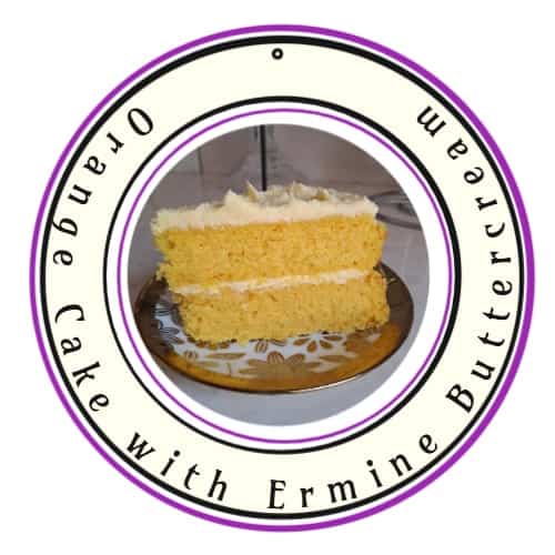an image of a white cake: Orange Cake with Ermine Cream