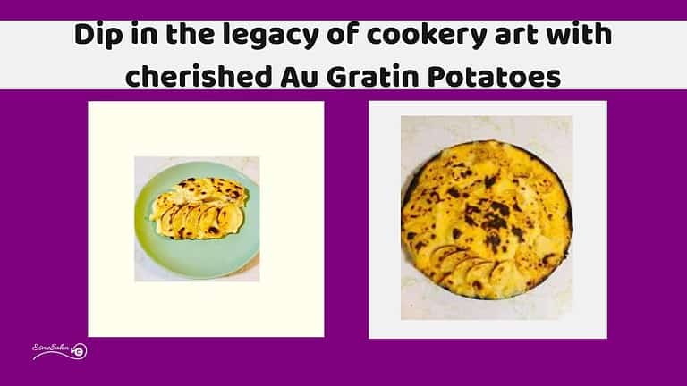 an image of a dish filled with Cheesy Au Gratin Potatoes