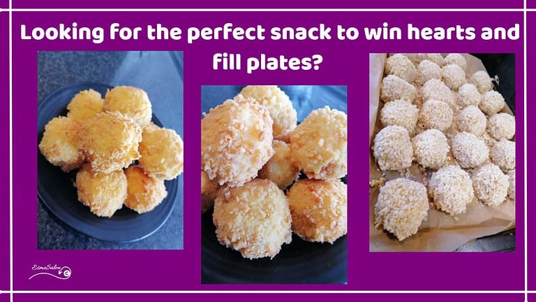 an image of a plate with crispy Chicken Balls
