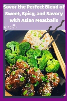 an image of Asian Meatballs with blanched broccoli and leftover rice tossed with edamame & carrots