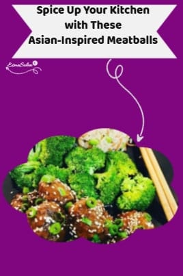 an image of Asian Meatballs with blanched broccoli and leftover rice tossed with edamame & carrots