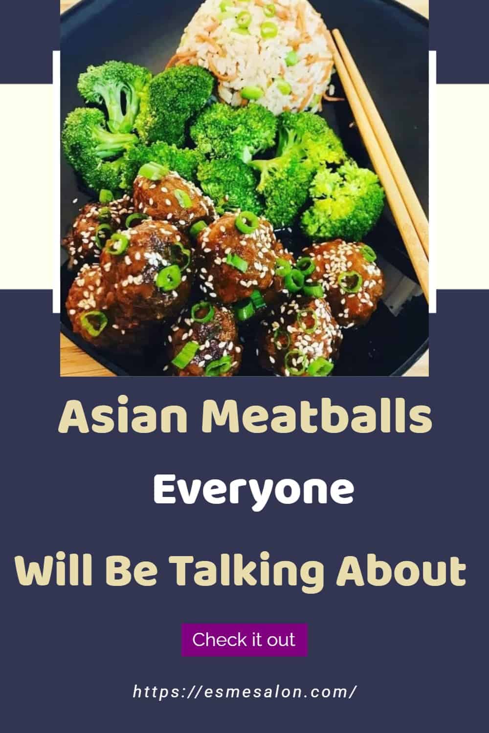 an image of Asian Meatballs with blanched broccoli and leftover rice tossed with edamame & carrots