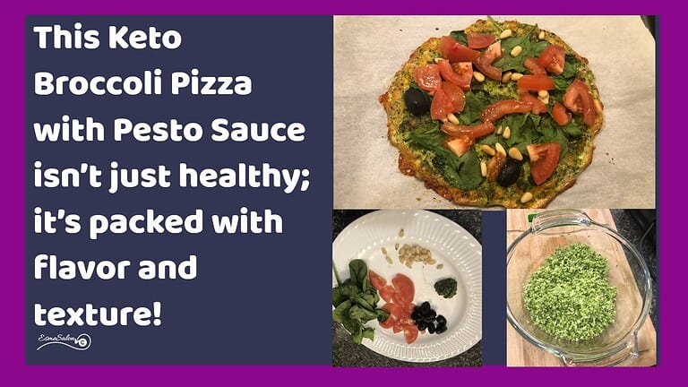 an image of Broccoli Pizza with Pesto Sauce