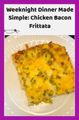 an image of a Chicken Bacon Frittata in the making and served