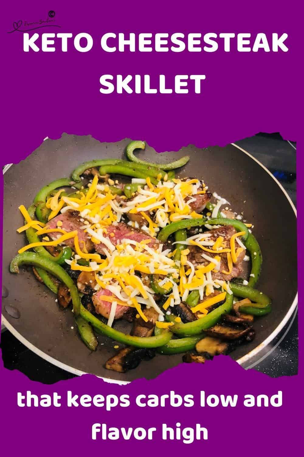 an image of a Keto Cheesesteak Skillet in the making
