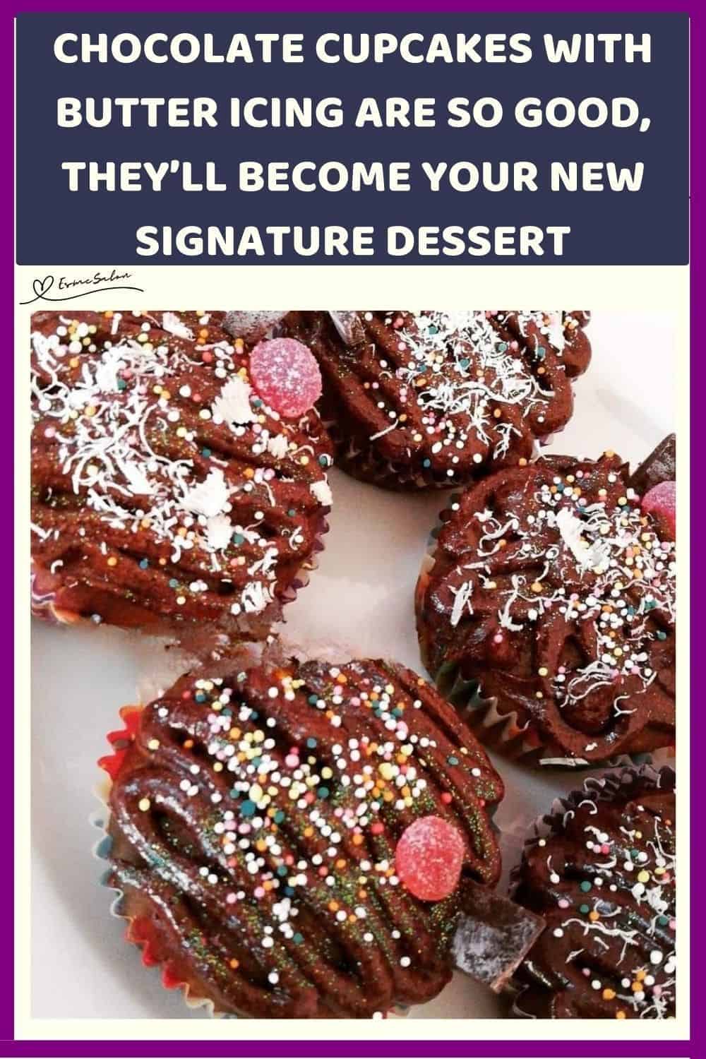 an image of Chocolate Cupcakes with Butter Icing