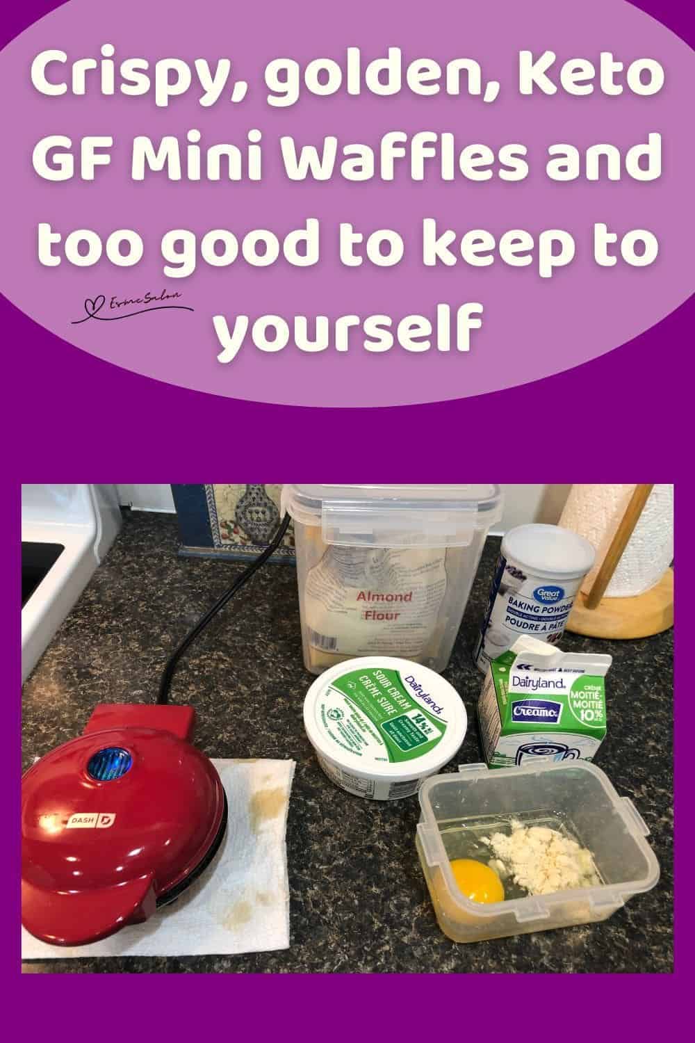 an image of Keto GF Mini Waffles in the making